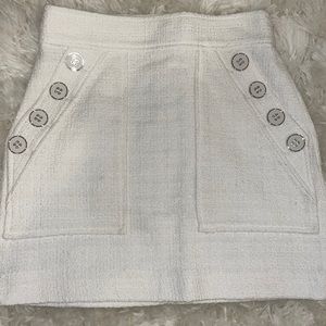 Veronica Beard white mini skirt with pockets size 0